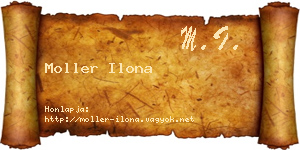 Moller Ilona névjegykártya